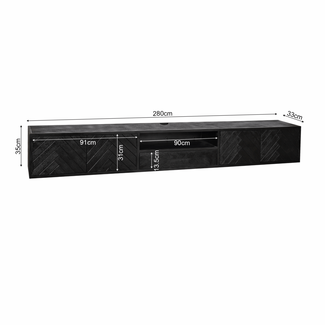 Starfurn Zwevend Tv Meubel New York 280 Cm