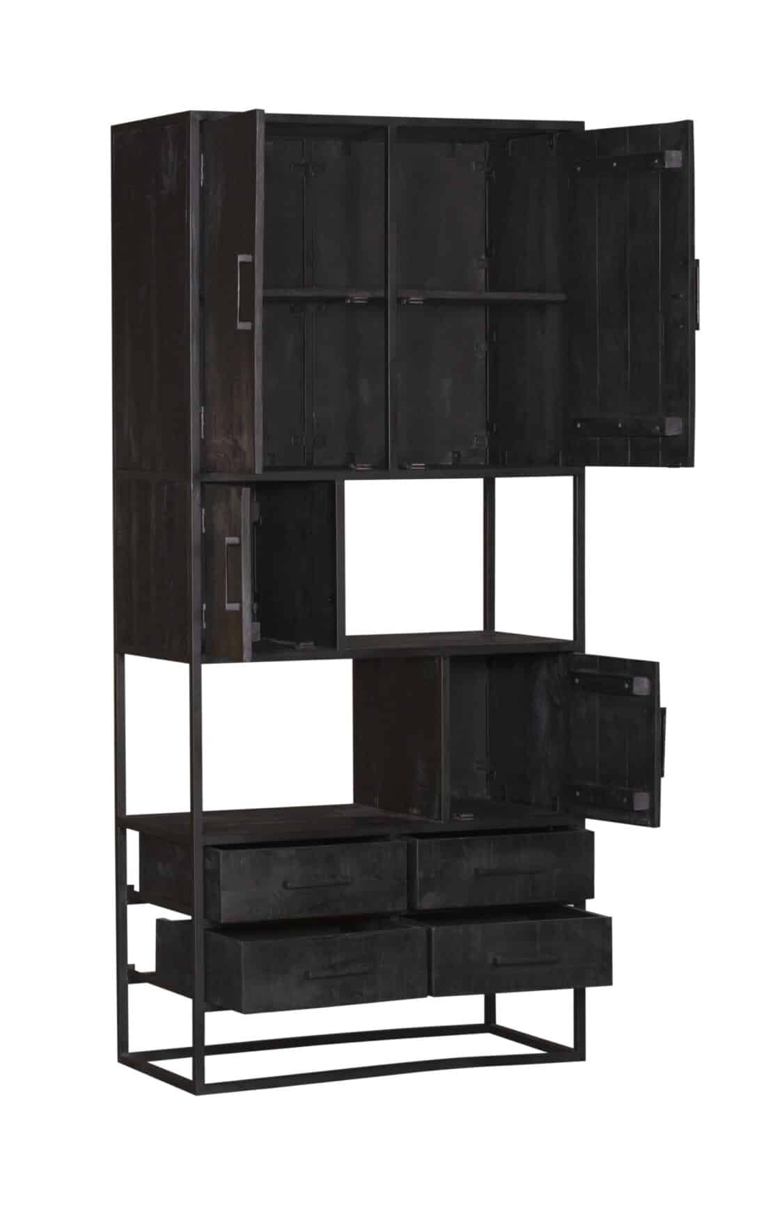 Starfurn Vakkenkast Denver Black 90 Cm