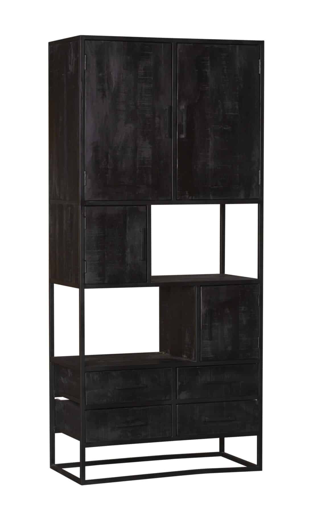 Starfurn Vakkenkast Denver Black 90 Cm