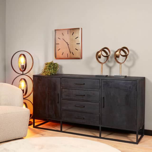 Starfurn Dressoir Denver Black 165 Cm