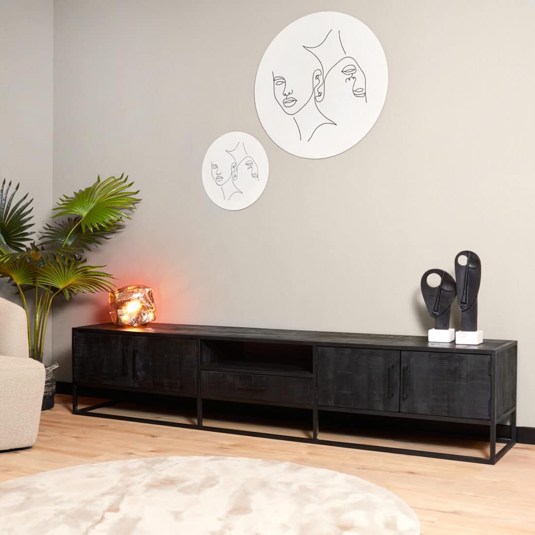 Starfurn Tv Meubel Denver Black 240 Cm