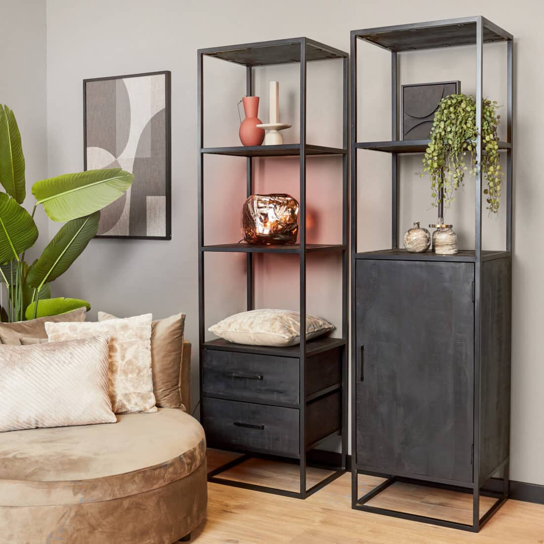 Starfurn Boekenkast Denver Black 55 Cm Deur