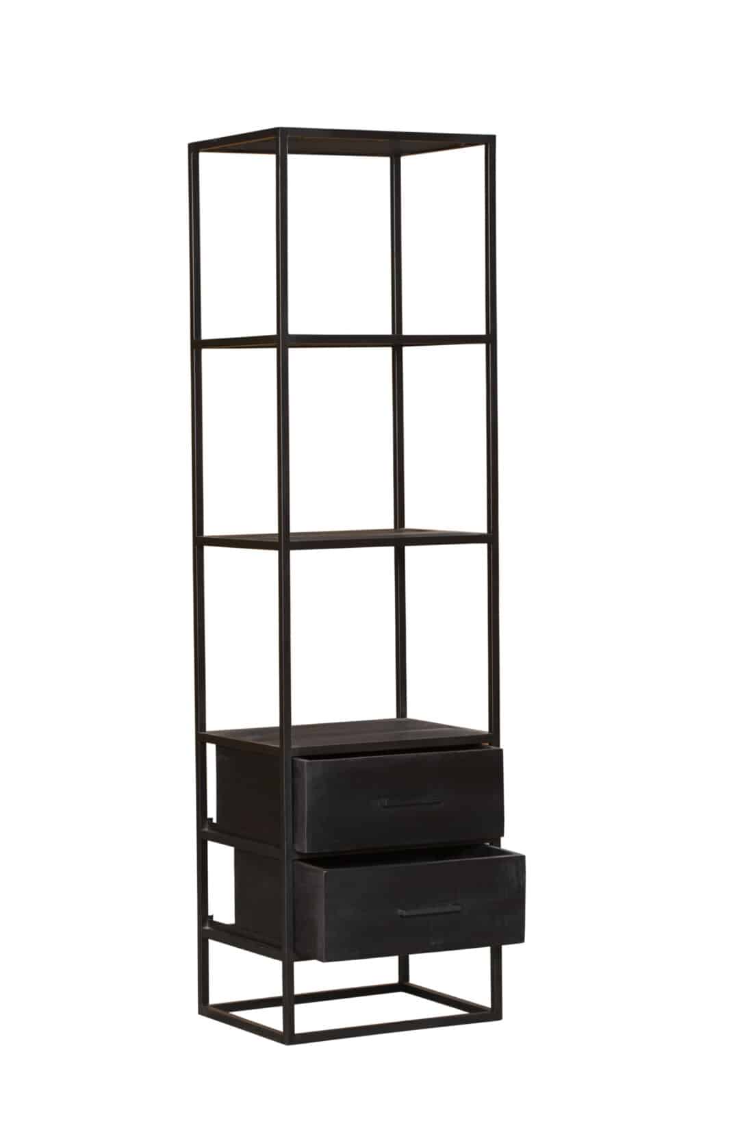 Starfurn Boekenkast Denver Black 55 Cm Twee Lades