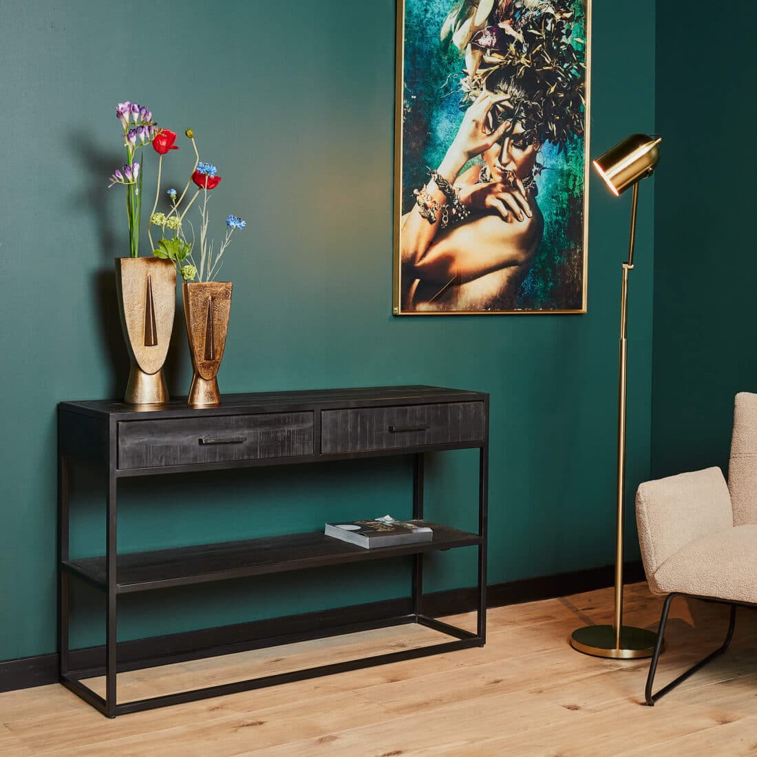 Starfurn Sidetable Denver Black 120 Cm