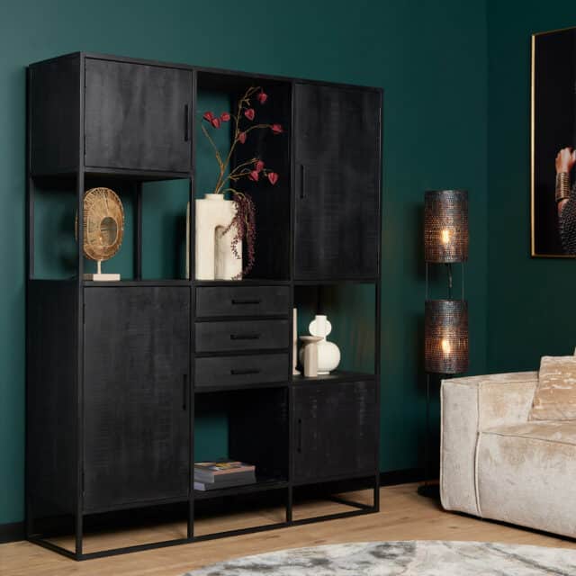 Starfurn Vakkenkast Denver Black Supreme Xxl 160 Cm