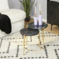 Starfurn Salontafel Caly Black marble | 45 cm | Set van 2