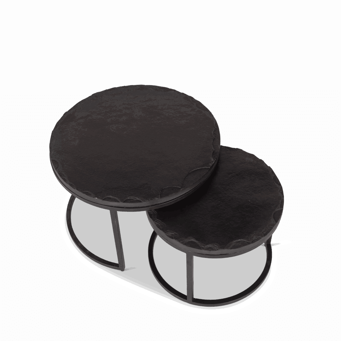 Starfurn Salontafel Ora Black Kadappa Stone 60 Cm Set Van 2