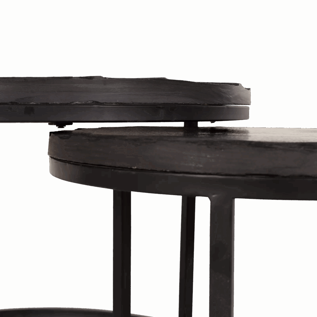 Starfurn Salontafel Ora Black Kadappa Stone 60 Cm Set Van 2