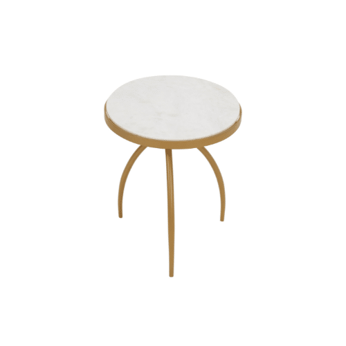 Starfurn Bijzettafel Kay White Marble 40 Cm