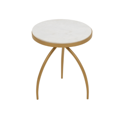 Starfurn Bijzettafel Kay White Marble 40 Cm