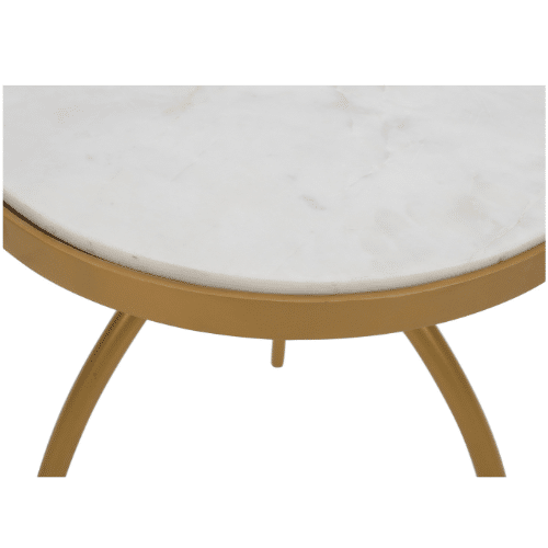 Starfurn Bijzettafel Kay White Marble 40 Cm
