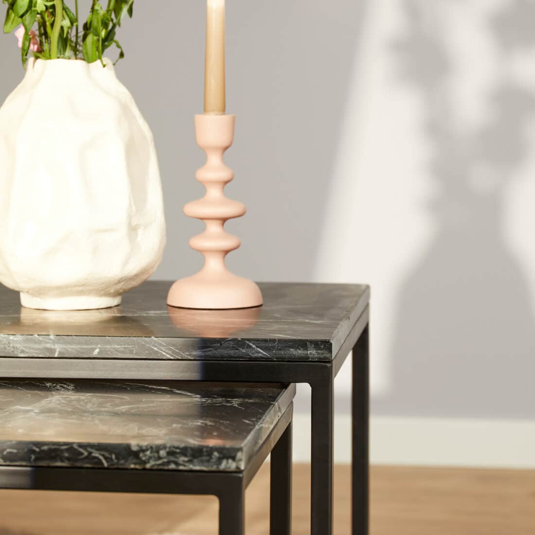 Starfurn Salontafel Daan Black Marble 50 Cm Set Van 2