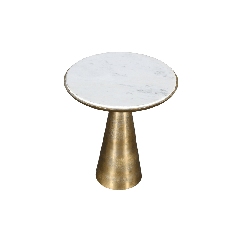 Starfurn Bijzettafel Essy White Marble 45 Cm