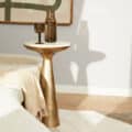 Starfurn Bijzettafel Essy White marble | 38 cm