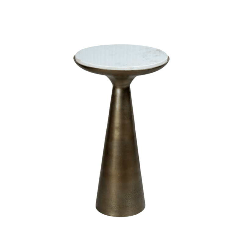 Starfurn Bijzettafel Essy White Marble 38 Cm