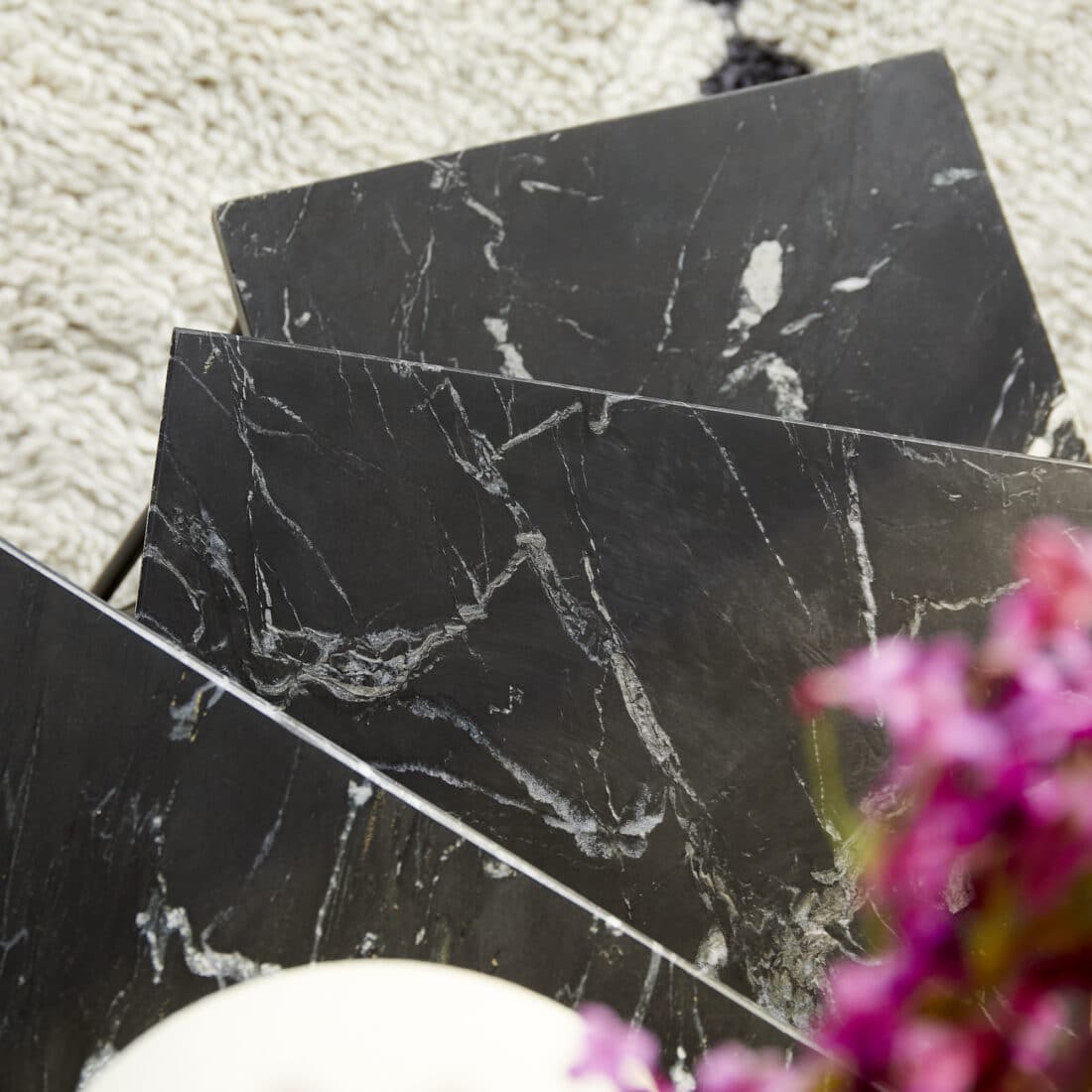 Starfurn Salontafel Jala Black Marble 50 Cm Set Van 3