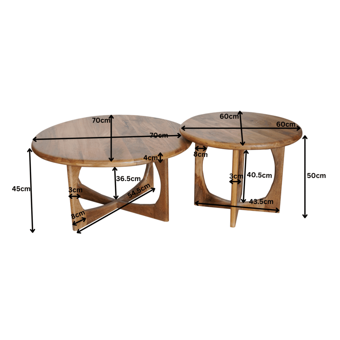 Starfurn Salontafel Milou Naturel 60 Cm