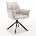 Starfurn Eetkamerstoel Dani Velvet | Champagne | Met armleuning