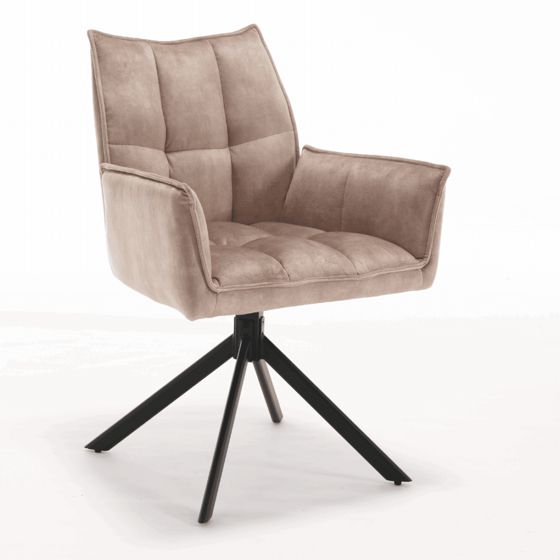 Starfurn Eetkamerstoel Dani Velvet Beige Met Armleuning