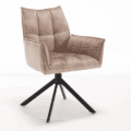 Starfurn Eetkamerstoel Dani Velvet | Beige | Met armleuning