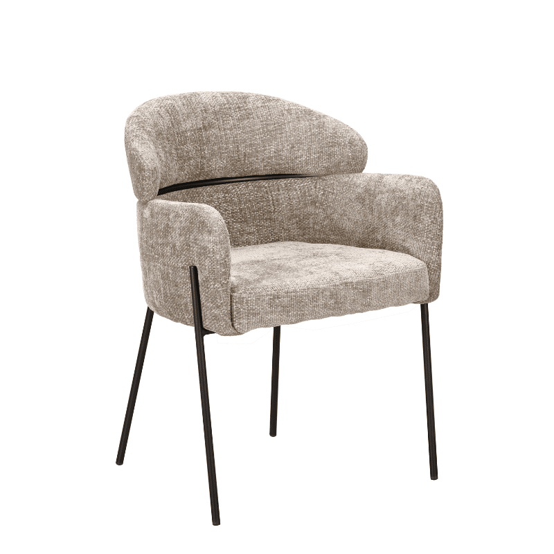Starfurn Eetkamerstoel Otis Beige Met Armleuning