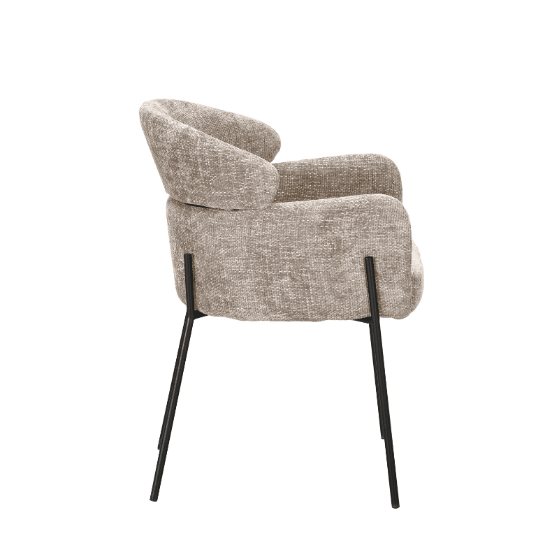 Starfurn Eetkamerstoel Otis Beige Met Armleuning