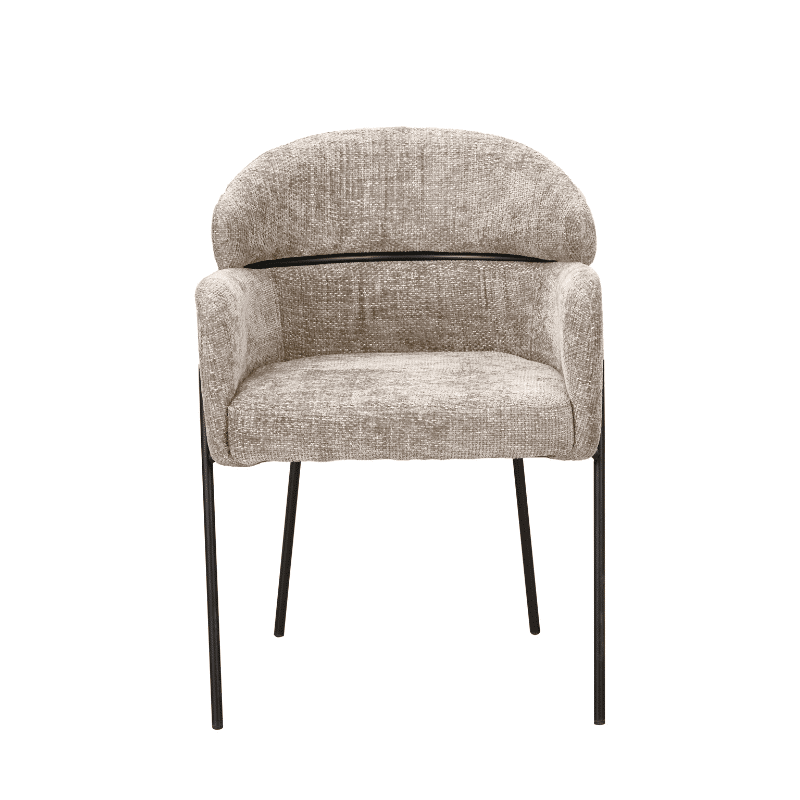 Starfurn Eetkamerstoel Otis Beige Met Armleuning
