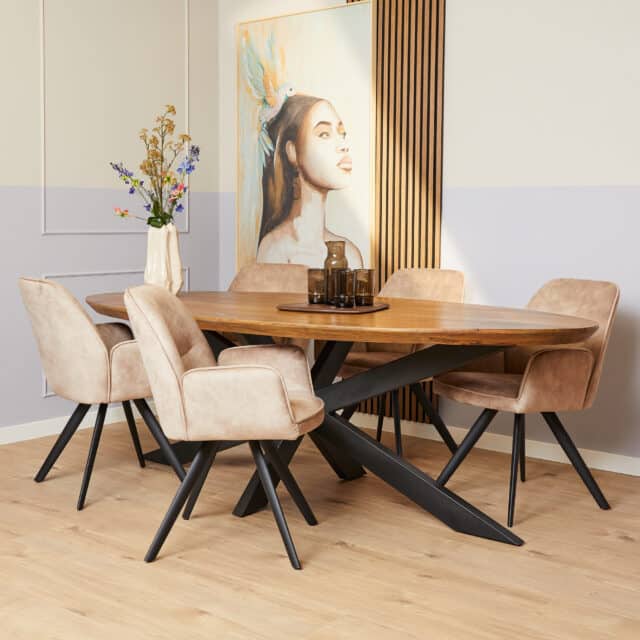 Starfurn Eettafel Brandy 210 Cm Ovaal