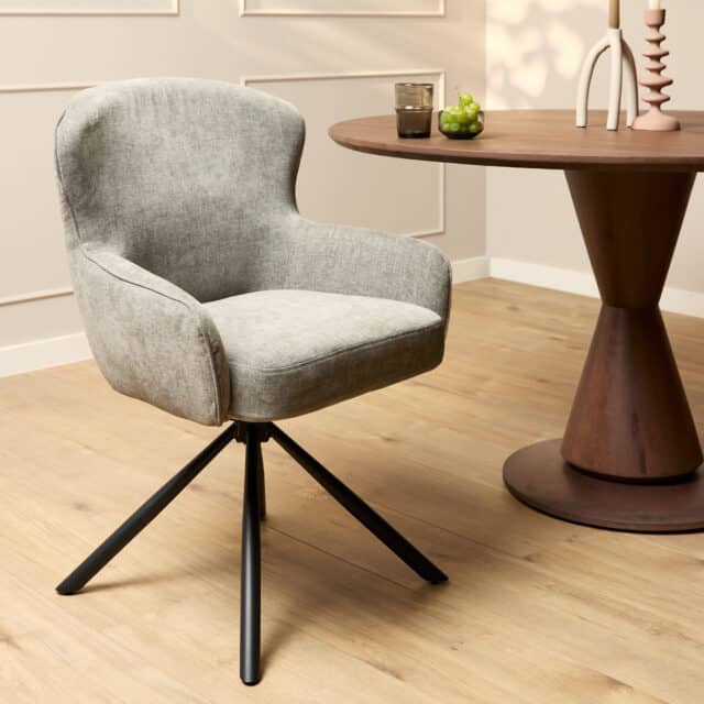 Starfurn Eetkamerstoel Hanna Ash Grey Met Armleuning