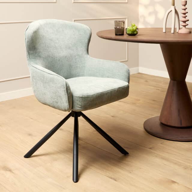 Starfurn Eetkamerstoel Hanna Water Green Met Armleuning