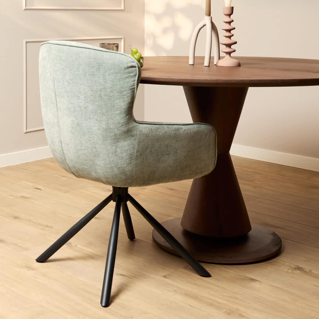 Starfurn Eetkamerstoel Hanna Water Green Met Armleuning