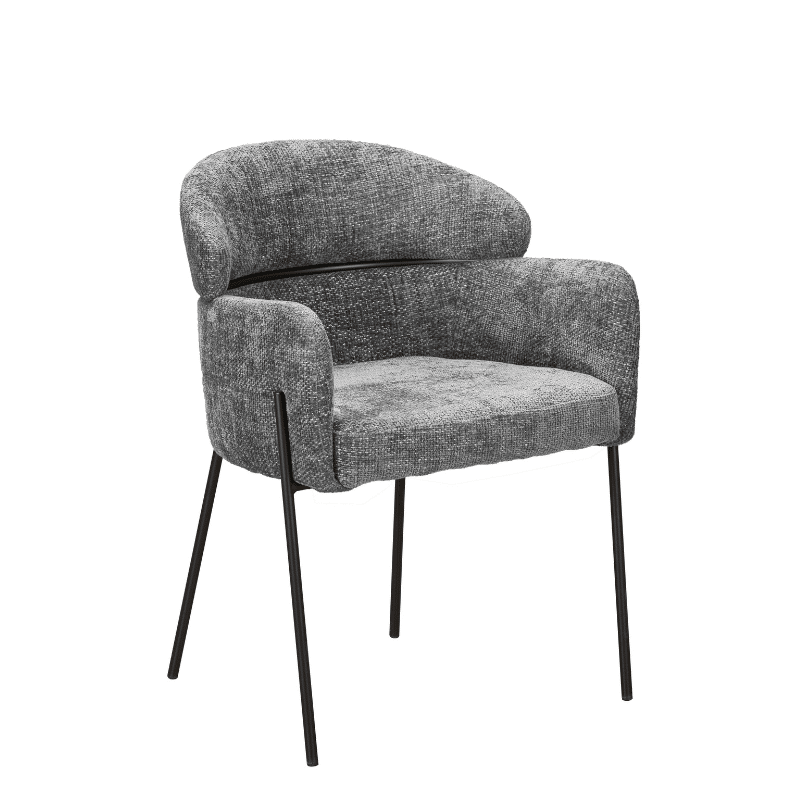 Starfurn Eetkamerstoel Otis Grey Met Armleuning