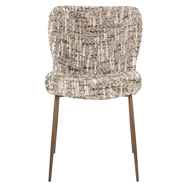 Voorkant Richmond Interiors eetkamerstoel Odarby bruin (Set van 2)