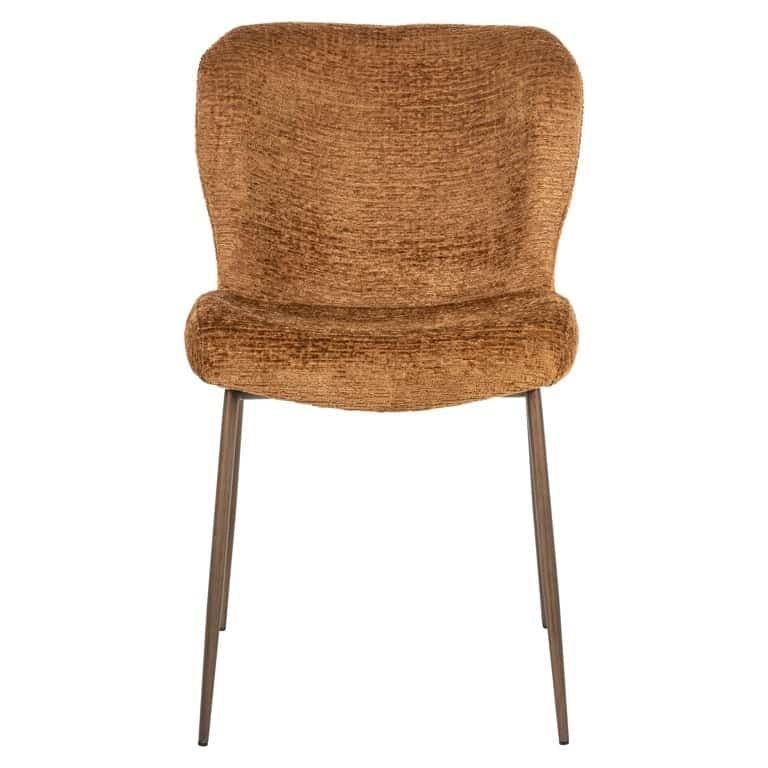 Voorkant Richmond Interiors eetkamerstoel Odarby cognac (Set van 2)