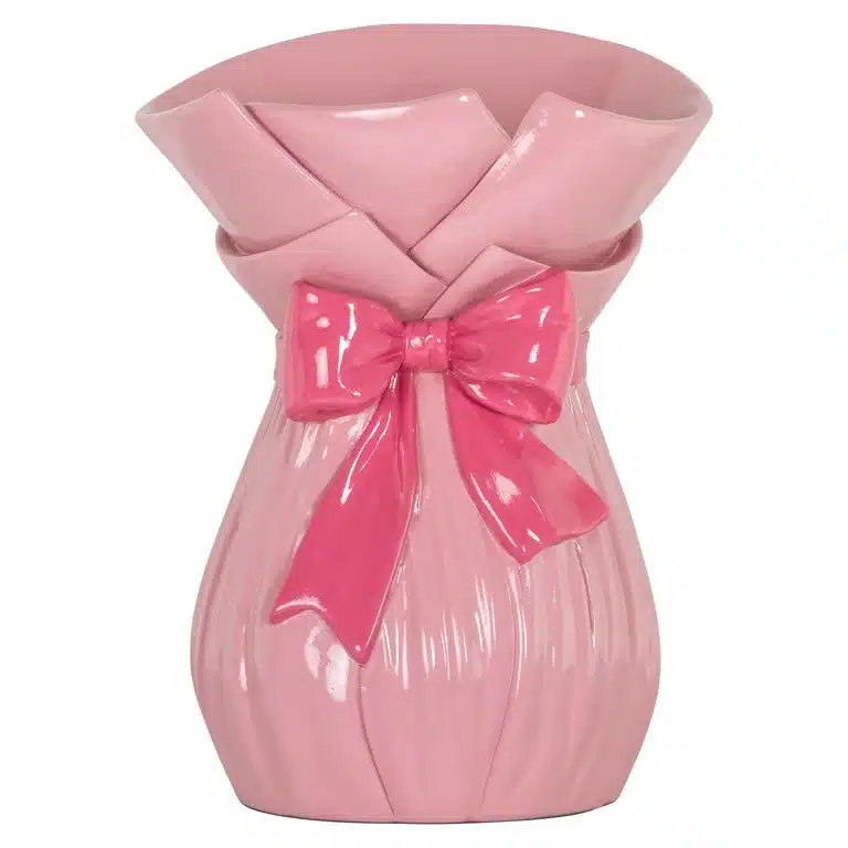 Voorkant Richmond Interiors vaas 26x23,5x34,5 cm Bowenn roze