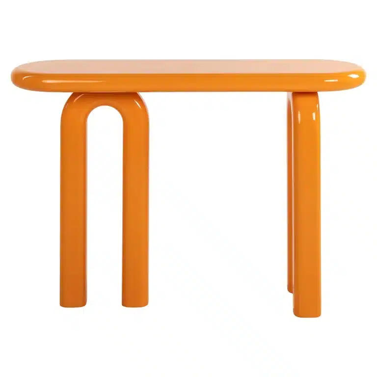 Voorkant Richmond Interiors wandtafel Rascal 120x35x80 cm oranje