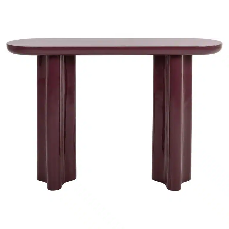 Voorkant Richmond Interiors wandtafel Sunny 120x35x80 cm burgundy