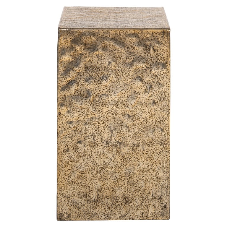 Zijkant Richmond Interiors bijzettafel Novan 40,5x29x50,5 cm aluminium