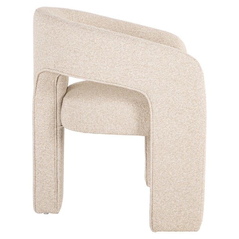 Zijkant Richmond Interiors eetkamerstoel Belle met arm biscotti