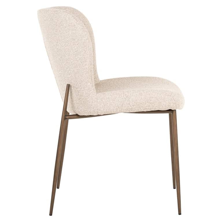 Zijkant Richmond Interiors eetkamerstoel Odarby Biscotti (Set van 2)