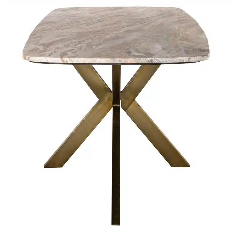 Zijkant Richmond Interiors eettafel deens ovaal Bottega 190 cm marmer