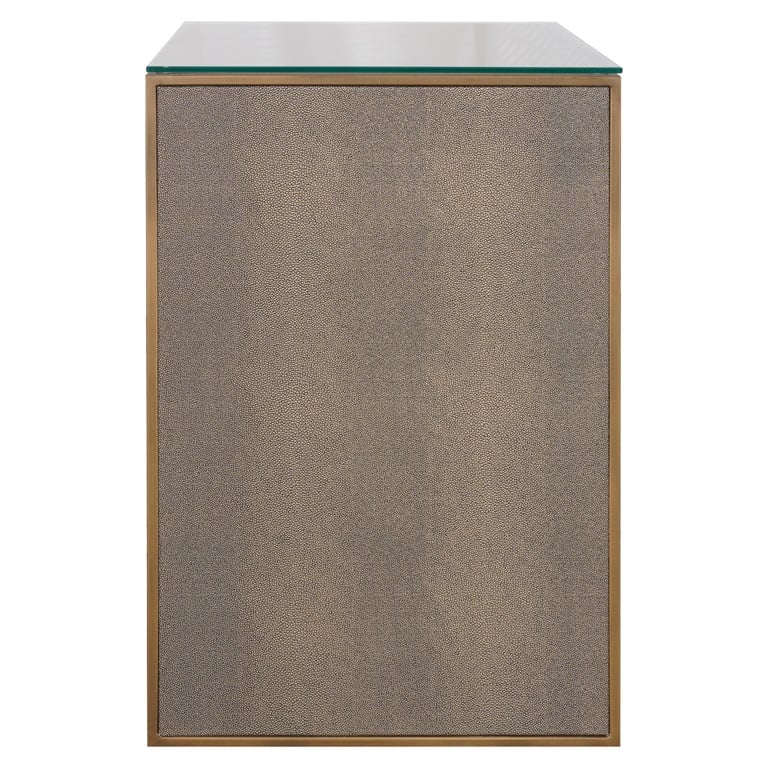 Zijkant Richmond Interiors nachtkastje Bloomville 51x42x66 cm eiken