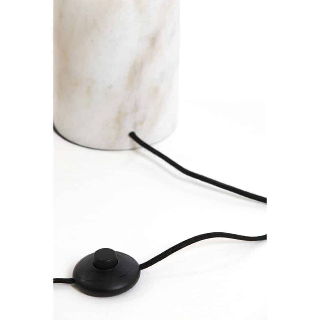 detailfoto Light & Living Vloerlamp Ø25x156 cm Medina antiek brons+glas mat wit