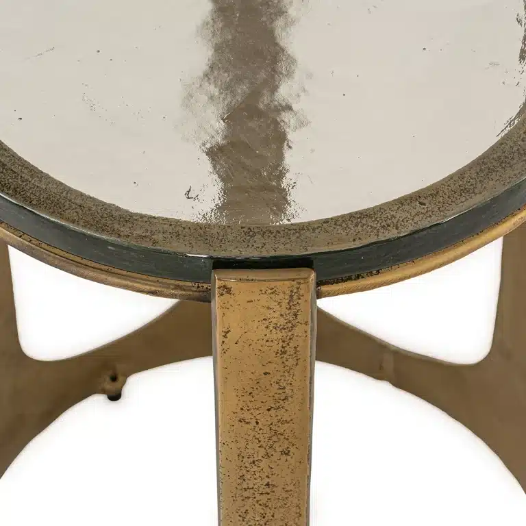 detailfoto Richmond Interiors bijzettafel Rixo 37x37x52 cm aluminium goud