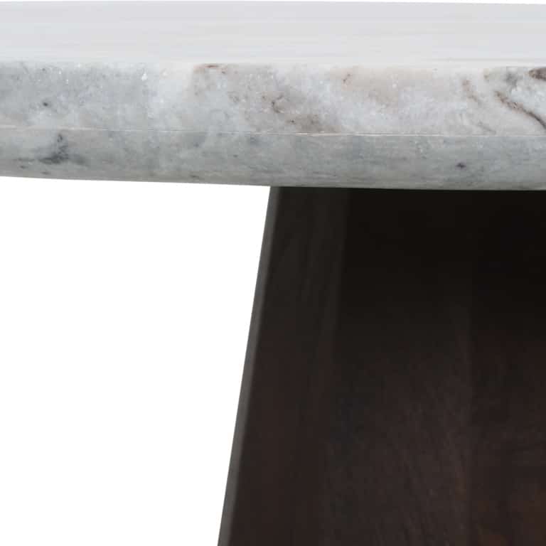 detailfoto Richmond Interiors eettafel Oberoy 130x130x76 cm marmer