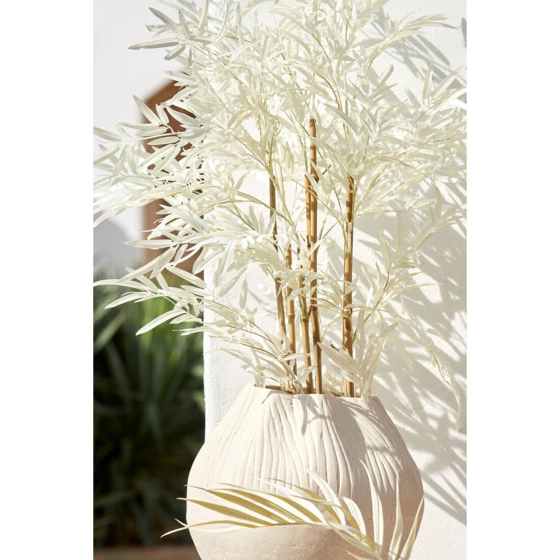 sfeerfoto Light & Living ornament in pot 60x70x120 cm bamboo naturel+crème