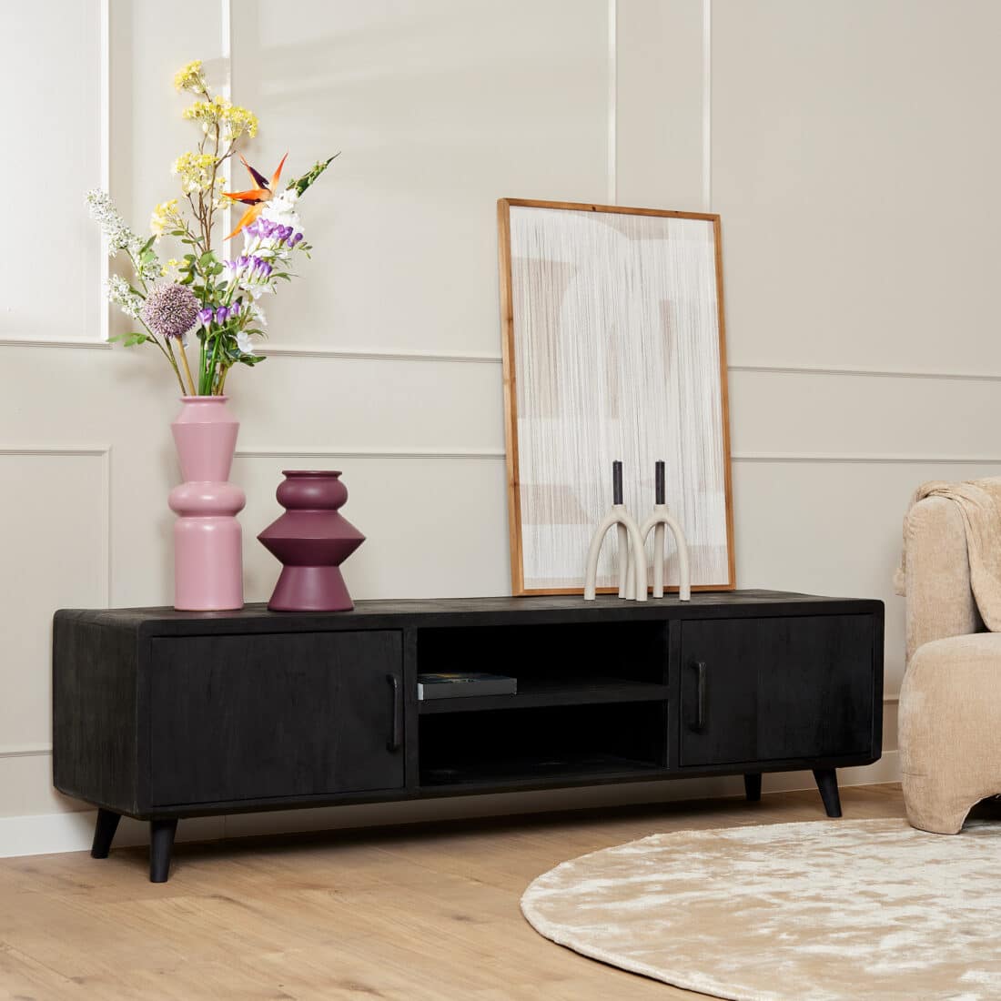 Starfurn Tv Meubel Omaha Black 180 Cm