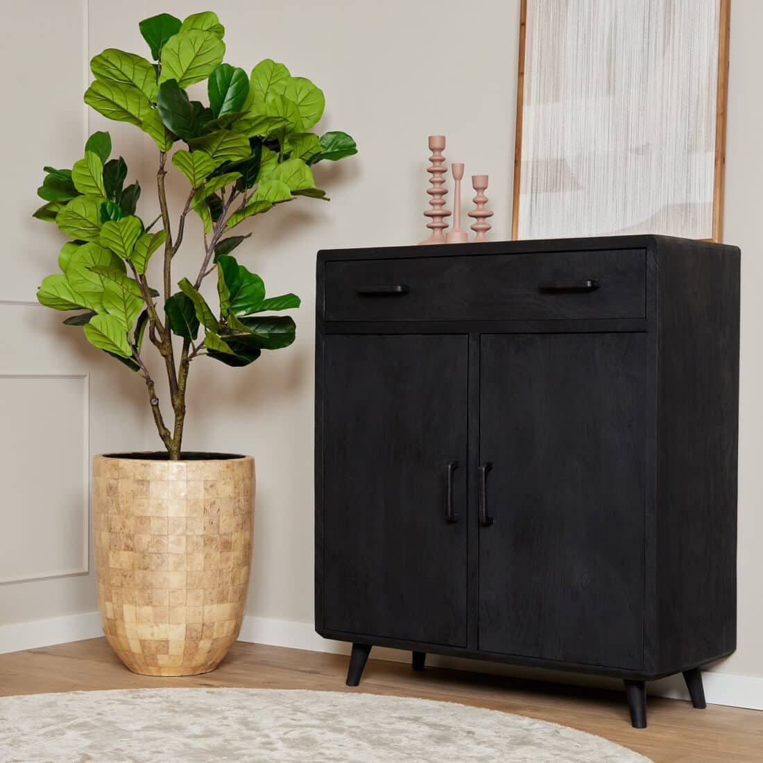 Starfurn Kabinet Kast Omaha Black 100 Cm