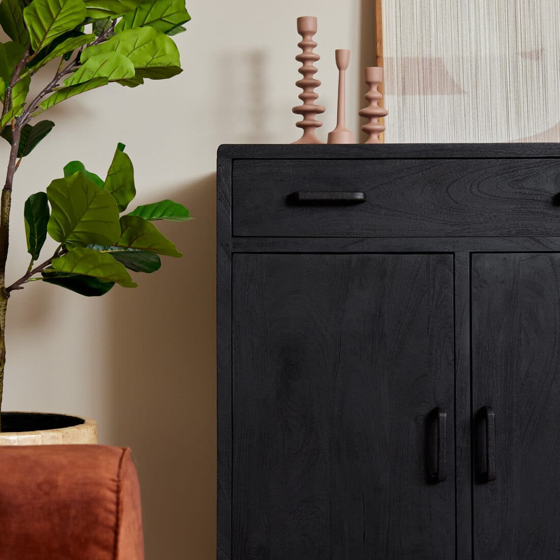Starfurn Kabinet Kast Omaha Black 100 Cm
