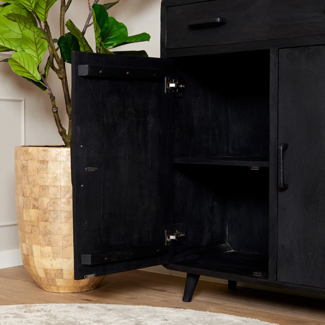 Starfurn Kabinet Kast Omaha Black 100 Cm